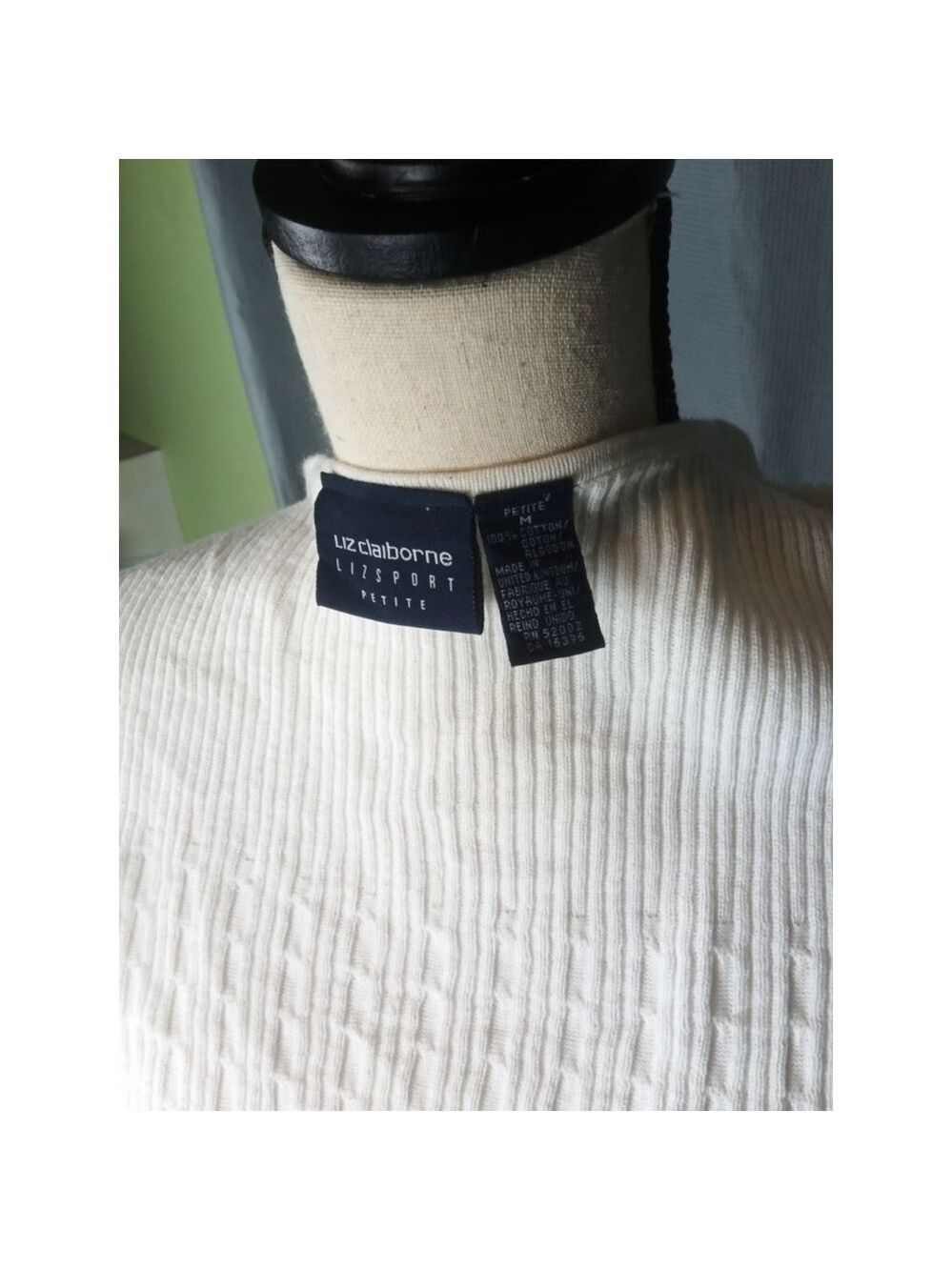 Women's Liz Claiborne Petite Cardigan MP White - Picture 4 of 4